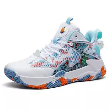 High-end Brand High-top Ankle Support Men s Basketball Sneakers Non-slip Breathable Basketball Shoes Indoor and Outdoor A3 Mesh 45 белый