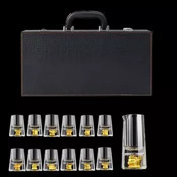 High-End Crystal Glass Baijiu Cup Creative 12 Zodiac Set Small Wine Glass Household Spirit Glass One Drink Glass Set