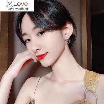 High-End-Illusion Kristall Pfirsich Herz Ohrringe Mode Koreanischen Schmuck Сексуальная вечеринка Weibliche Ohrringe Studenten Zubeh R золотой