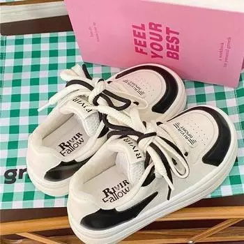 High-end little white shoes women s spring 2025 new thick-soled heightening versatile niche design casual sports board shoes 35