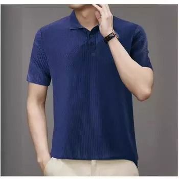 Высококачественная сетчатая быстросохнущая футболка-поло Ice Silk для мужчин с короткими рукавами, летняя однотонная S белый