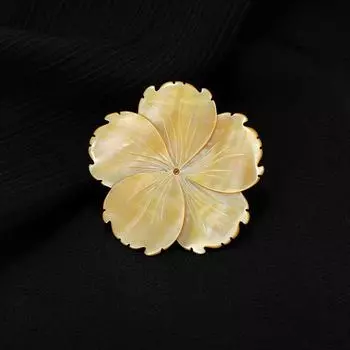 High-end natural mother shell flower brooch design sense exquisite simple temperament pin female brooch suit accessories
