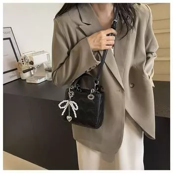 Сумка High End Niche Design 2024 года, новая модная сумка Diamond Grid Pearl, сумка через плечо на одно плечо и сумка Consort only bag