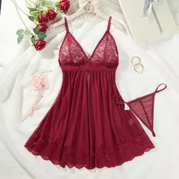 Комплект взрывного нижнего белья высокого качества: юбка на подтяжках для дома S