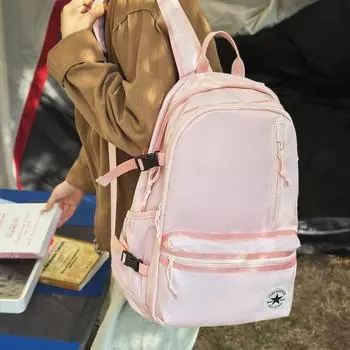 Рюкзак для студенток с изысканным чувством стиля, простой и универсальный, японский школьный рюкзак большой вместимости для учениц средней школы красный