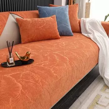 High-End Sofa Cushion Towel Cover Cloth Cover Cover Simple All-Inclusive Four Seasons Cushion Backrest Living Room Anti-Cat 70*70