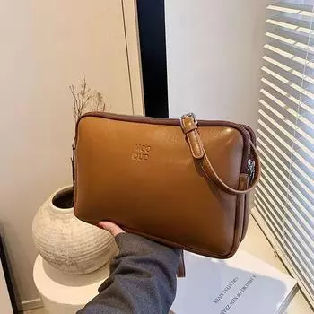 High-End Women S French Niche Light Luxury Fashion Small Square Bag Commuter Messenger Bag красный