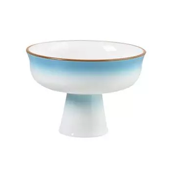 High foot dessert dish Chinese fruit plate 6-inch tea tray Cold dish seasoning dipping dish plates Ceramic bone spitting plate