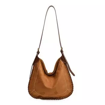 Сумка-хобо из высококачественной матовой ткани, полукруглая, сумка-мессенджер через плечо Niche Design ZF1047 чёрный