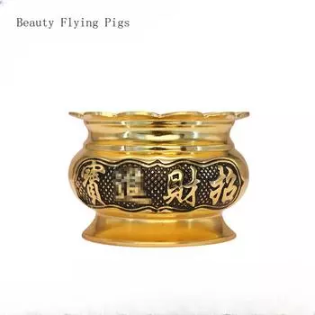 High grade pure copper incense burner, home Buddhist temple offering incense burner, incense burner decoration feng shui