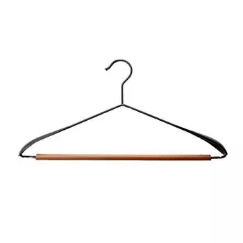 High-Grade Retro Wrought Iron Light Luxury Hanger Metal Seamless Drying Rack Non-Slip Iron And Wood Hanger Household Large Hanger