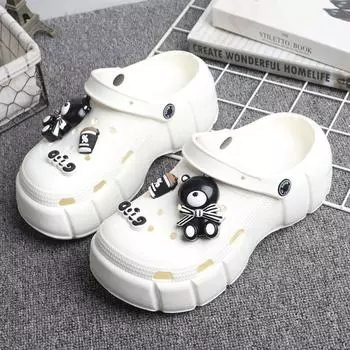 High Heel Dual-Use All-Matching Platform Shoes Slip-on Shoes White 37/38