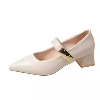 High Heels Pointed Toe Basketball Platform 2024 Chunky Sandals Women s High-Heeled Shoes Footwear Shallow Mouth Mary 35