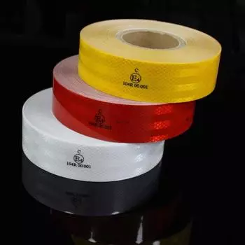High Intensity Reflective Adhesive Tape 5cm*5m Diamond Grade Red White Yellow Waterproof Car Stickers Reflectors Strip For Truck белый