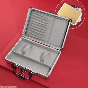 Высокая косметика Косметические ящики для инструментов Ресницы Дамы Портативный профессиональный косметический кейс для путешествий Жесткий пустой чемодан для инструментов Вместимость серебряный