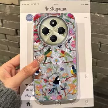 High Mountain Auspicious Cloud Crane Girls Women Case For Xiaomi Poco X3pro X5 M6 X6 X3 NFC M5s M6 X7 Pro C75 C61 Fundas Cover Redmi Note 10S белый