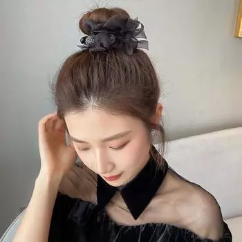 High Ponytail Hair Clip Bownot Hairpin Female Hair Accessories Korean Style Headwear Bow Hair Clip Large-B