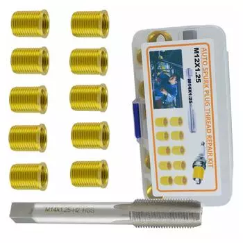 High Precise Spark Plugs Thread Repair Kit M12x1.25 Simple Installation for Automotive Quick and Easy Engine Maintenance