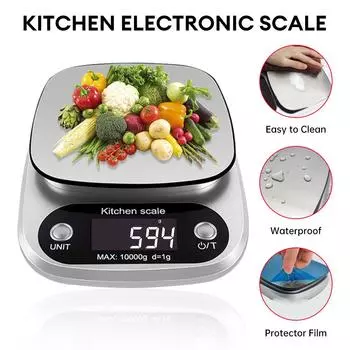 High Precision Kitchen Scale 10kg Electronic Jewelry Food Baking Scale Multifunction Measuring Tool Electronic Scale Lcd Display