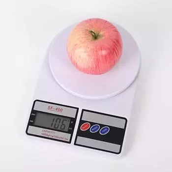 High-Precision Multifunction Kitchen Scale, 10KG Capacity for Baking and Food Measurement 10kg with Chinese no backlight, battery-powered белый