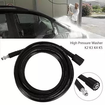 High Pressure Car Washer Hose 6/10M Steel Wire Braid Car Washer Pipe Quick Connect and Release Water Hose Tube Compatible