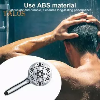 Душевая головка высокого давления с двумя режимами очистки, 10-функциональная насадка с защитой от засорения, простая установка, резьбовое соединение G1/2, душевой распылитель серебряный