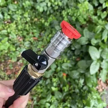 High Pressure Washer Ball Valve Kit 1/4 Quick Connector and M22 14mm for Power Washer Hose Switch On/off