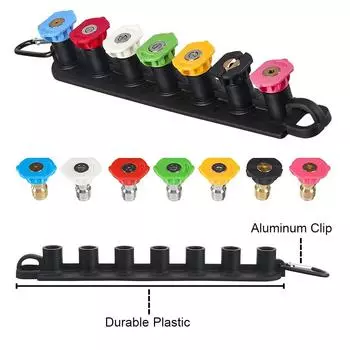 High Pressure Washer Gun Adapter for Karcher K Series to 1/4 Inch Quick Connect Fitting with Power Washer Spray Nozzle Tips