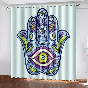 Высококачественные 3D шторы для гостиной, спальни, мальчиков и девочек, подарки, домашний декор, солнцезащитный козырек, ветрозащитный экран, изготовленный из полиэстера, прочный W132cm x H160cm&Hook