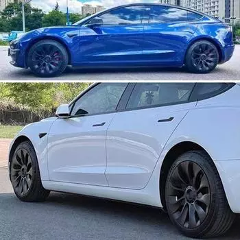 High Quality 4Pcs/Set Auto Hub Caps Fit For Tesla Model 3 2018-2024 Protecting Wheel Covers Direct Replacement Car Accessories