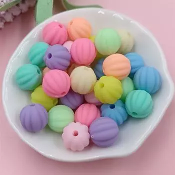 High quality Bracelets Loose Beads Handmade Necklace Rubber Beads DIY Pumpkin 30Pcs Gifts Jewelry Making 12mm 30Pcs 12mm синий