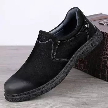 Высококачественная брендовая мужская обувь из натуральной кожи, простые рабочие ботинки, мужская обувь для конференций и бизнеса, повседневная мужская обувь для отдыха на природе 38