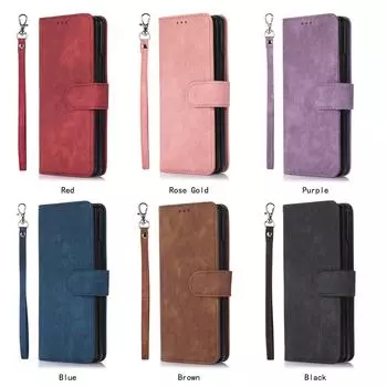 Высококачественный складной деловой чехол для телефона с отделениями для карт и ручек, совместимый с Samsung ZFold6 и ZFold3/4/5, с приятным на ощупь дизайном. Samsung ZFold6 чёрный