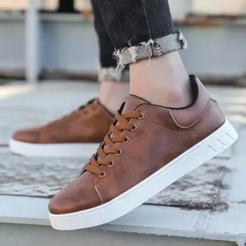 High Quality Classic Men s Leather Casual Sneakers Comfortable Man Black Shoes Outdoor Walking Shoe Male Shoes Zapatos De Hombre 6.5