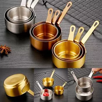 High Quality Cooking Home Kitchen Mini Sauce Pan 100ML Sauce Pan Long Handle Silver S
