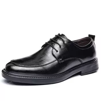 High-quality Cowhide Oxford Shoe Brogue Shoes of Men Pointed Toe Lace-up Wedding Shoes Business Genuine Leather Men Dress Shoes 6
