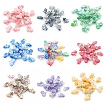 High quality Creative Two-color Bracelet Necklace DIY Jewelry Accessories 10pcs Dazzling Butt Peach Beads Beaded Materials Milk Candy UV Acrylic розовый