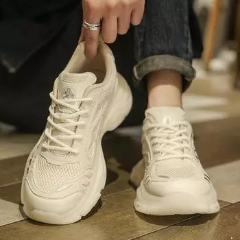 Высококачественные туфли для папы, увеличивающие рост на платформе, четырехсезонная мужская обувь, летняя новая ретро-мужская спортивная и досуговая модная обувь 39