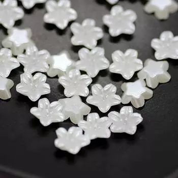 High quality DIY High Quality for Jewellery Making Exquisite Accessories Loose Beads 100PCS/Pack Flower Beige 3Nonporous