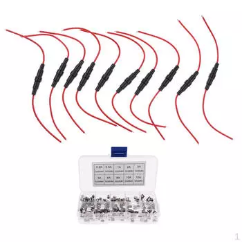 High Quality Durable 10Pcs 22 AWG Holder Inline Screw Type Glass Fast Blow Fuse