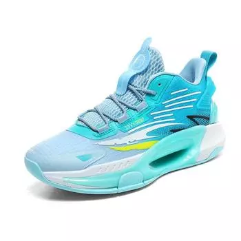 High Quality Fashion Basketball Shoes 2024 New Net Cloth Breathable Youth Actual Combat Basketball Shoes 37 синий
