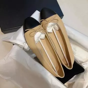 High quality flat bottomed women s sandal shoes with real leather butterfly bow casual single shoes 35 оранжевый