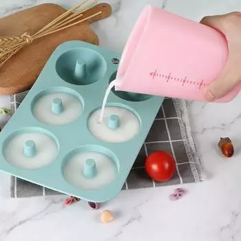 High Quality Food Grade 500ml Flexible Silicone Measuring Cups Measure Spoon Bakeware Kitchen Baking Pastry Tools