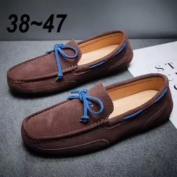 High Quality Genuine Leather Designer Fashion Casual Loafers Mens Dress Boat Classic Shoes Footwear Driving Peas Shoes For Men 38