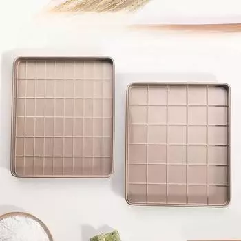 High Quality Golden Nougat Mould Carbon Steel Snowflake Pastry Bottom Mold Non-stick Baking Mold Cooling Setting Nougat Plate