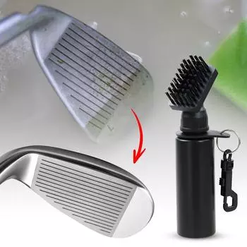 High-quality Golf Brush With Water, Golf Club Brush, Golf Club Cleaner, Perfect On The Court, Cleaning Brush For Golf Clubs One Size чёрный