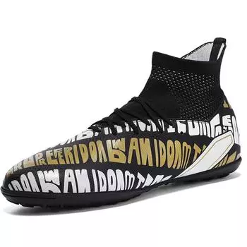 Высококачественные молодежные футбольные бутсы со сломанными ногтями, мужские резиновые бутсы на шнуровке с мягкой подошвой, большие размеры 31 белый