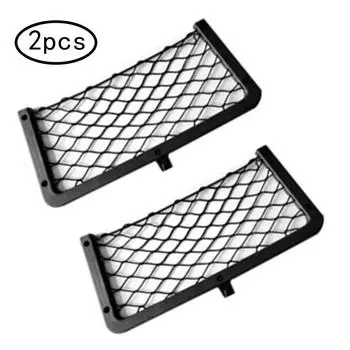 High Quality Hot New Portable Practical Kit Car Seat Organizer Mesh Storage Bags 2Pcs 36*18CM Black Large Mesh Net CHINA