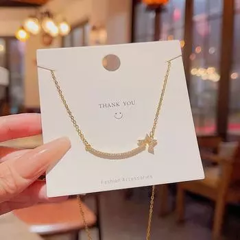 High-quality jewelry niche temperament zirconium meteor necklace fashion commuter accessories Joker clavicle chain pendant.