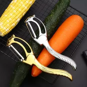 High-quality kitchen tools creative squirrel peeler stainless steel multifunctional melon peeler zinc alloy peeler melon peeler серебряный